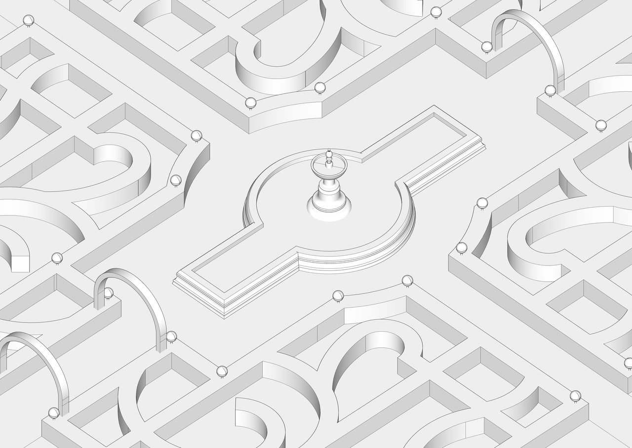 Wireframe сада